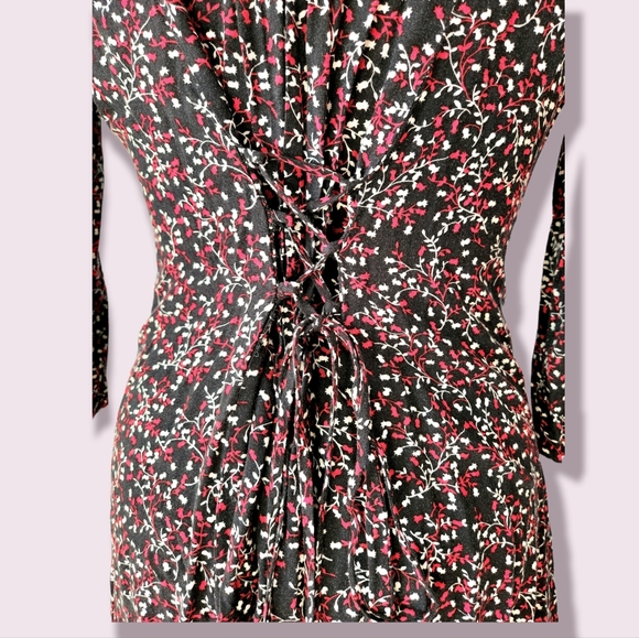 90s Vintage- Floral Mini Dress- Medium - Picture 4 of 5